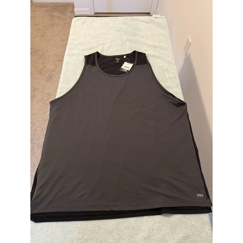 DSG Performance Tank Top Mens XL Dark Gray Moisture Wicking Athletic NWT Workout